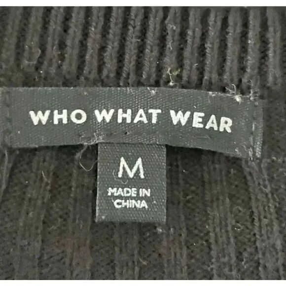 Free People Who Wear What Black Crewneck Long Sleeves Knit Midi Long Dress SZ M - Picture 10 of 11